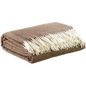 THROW VIVARAISE CARINA CAFE 130X190 90%MERINO WOOL 10%CASHMERE