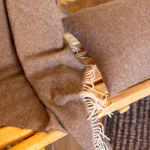 THROW VIVARAISE CARINA CAFE 130X190 90%MERINO WOOL 10%CASHMERE 2
