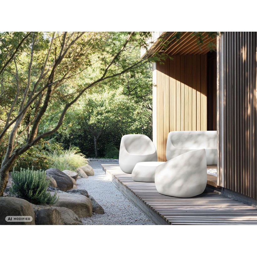 OUTDOOR SOFA VESSCO VESSCO FVEK1787R-400R BLACK 168x78xH74 PLASTIC FIBER GLASS