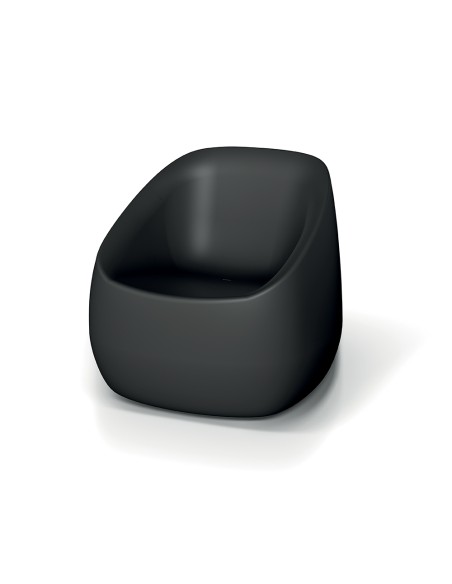 OUTDOOR ARMCHAIR VESSCO FVEK887R-400R BLACK 78x78xH74 PLASTIC FIBER GLASS