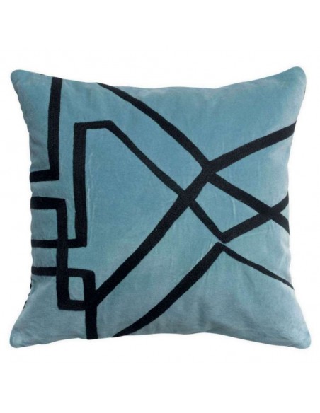 CUSHION VIVARAISE FARA BRODE QUARTZ 45×45 100% VELVET COTTON